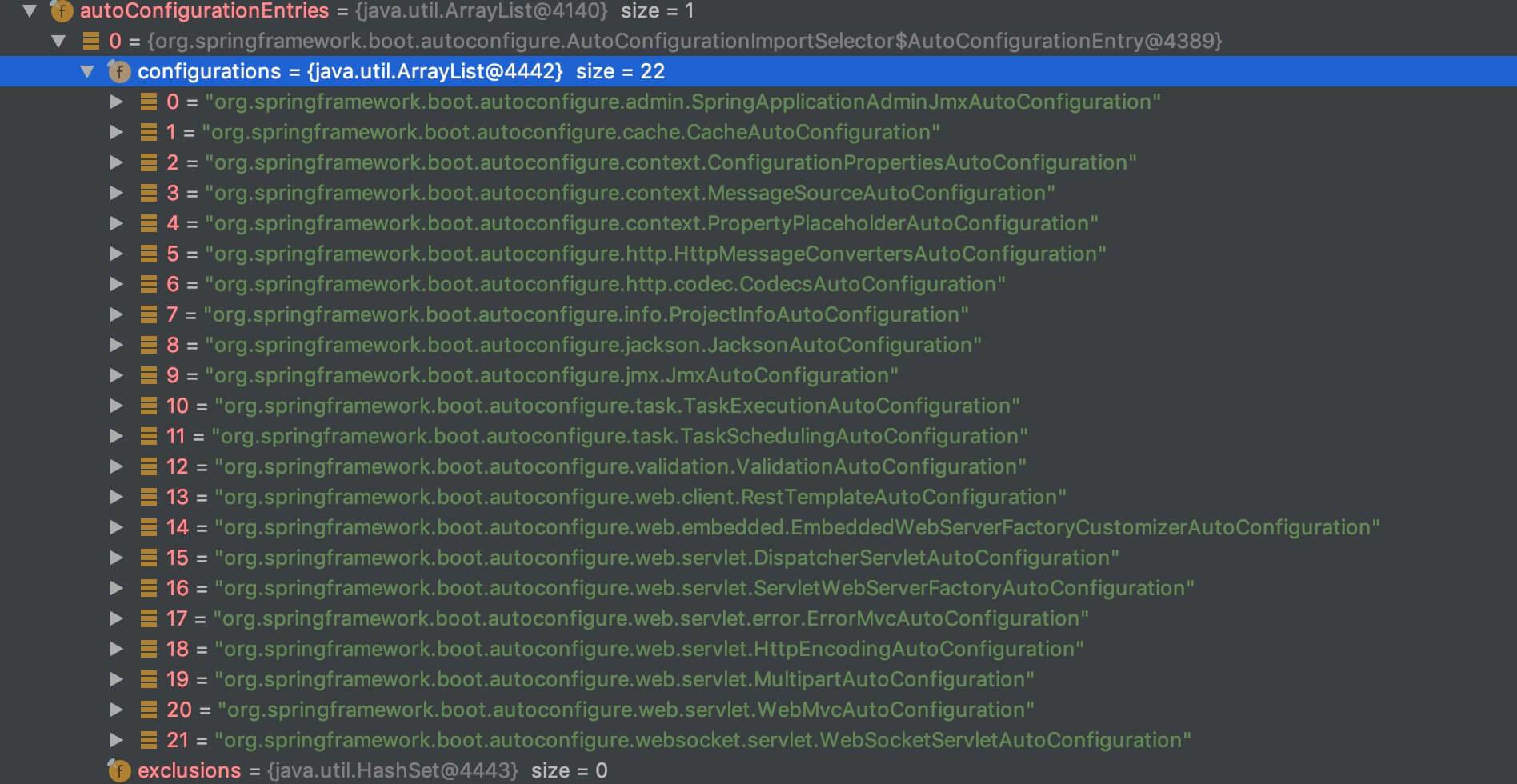 `autoConfigurationEntries`